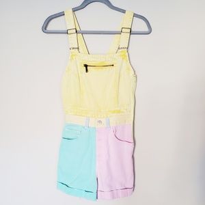 | BDG | 90s Style Pastel Colorblock Overalls